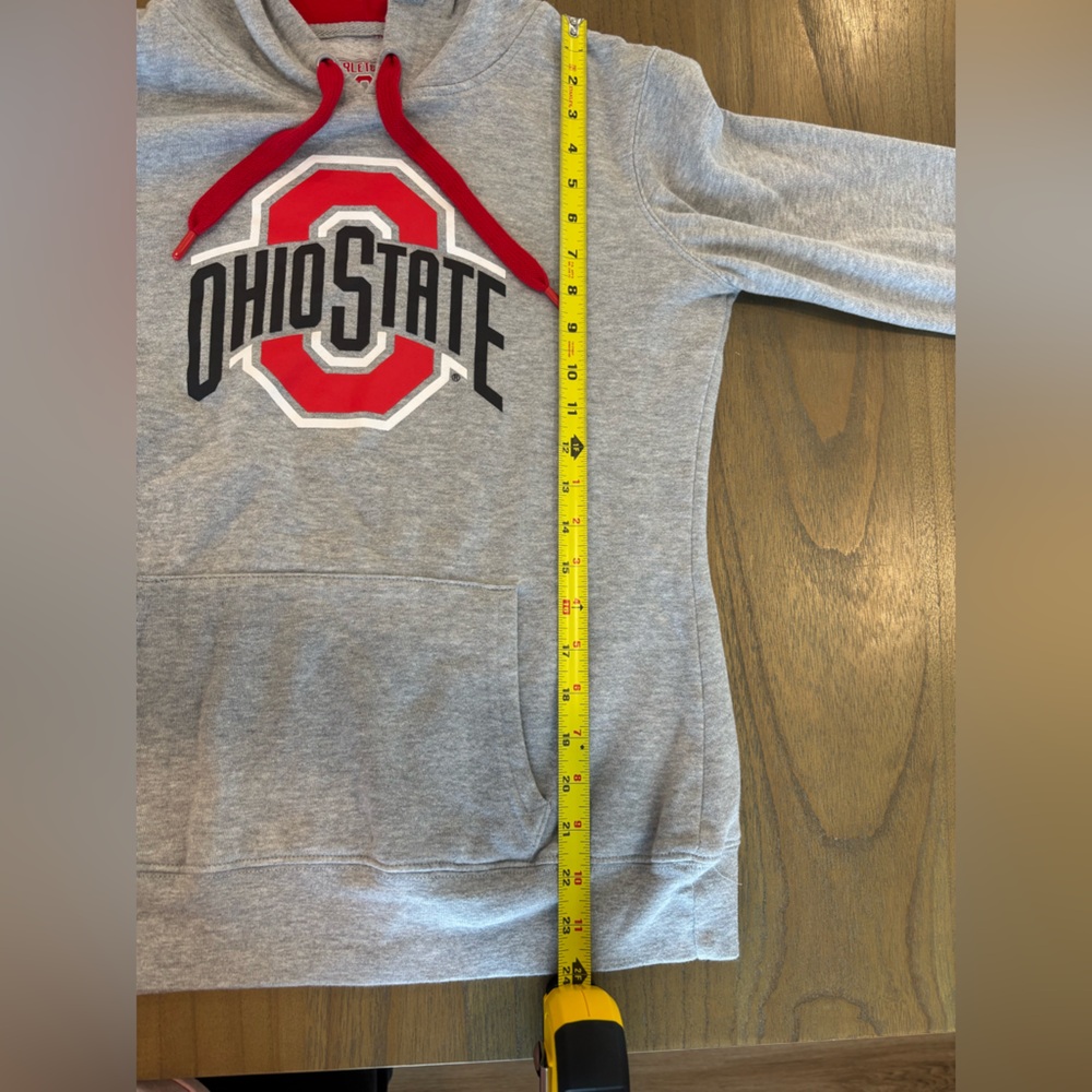 Ohio State Buckeyes Hoodie Gray Medium Pullover - Picture 4 of 7